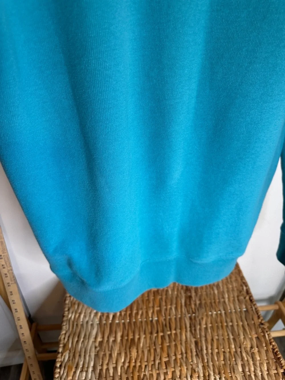 Lands' End Men's 1/4 Zip-Up Fleece Sweater - Teal Blue